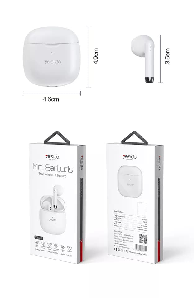 هندزفری بلوتوث یسیدو مدل YESIDO Earbuds True Wireless TWS09 — تصویر ۳