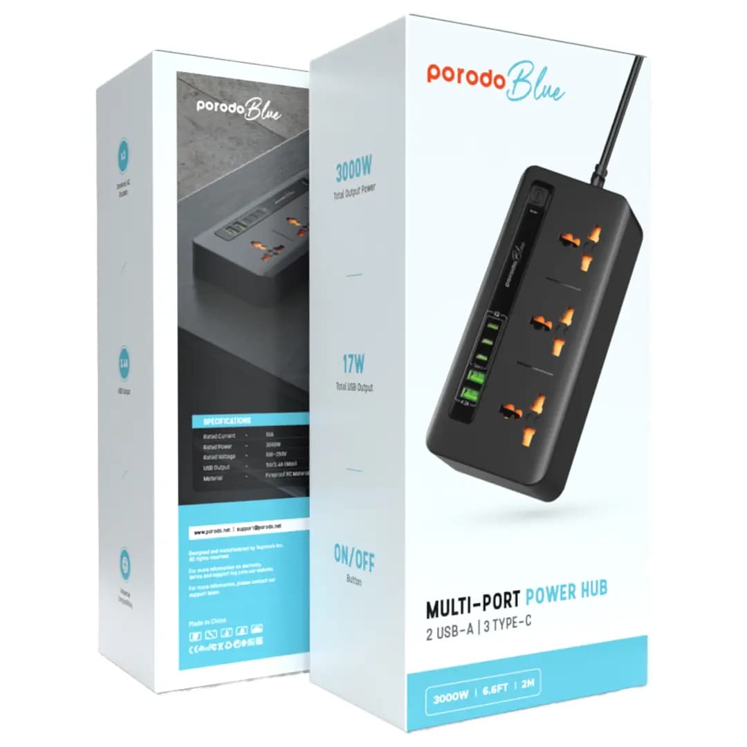چندراهی برق پرودو مدل PB-3ACC2CM ظرفیت 3 خروجی با کابل 2 متری — تصویر ۵