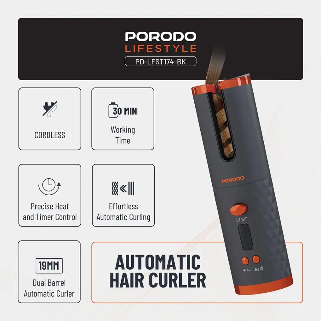 فرکننده موی اتوماتیک پرودو مدل Automatic Hair Curler LFST174 — تصویر ۳