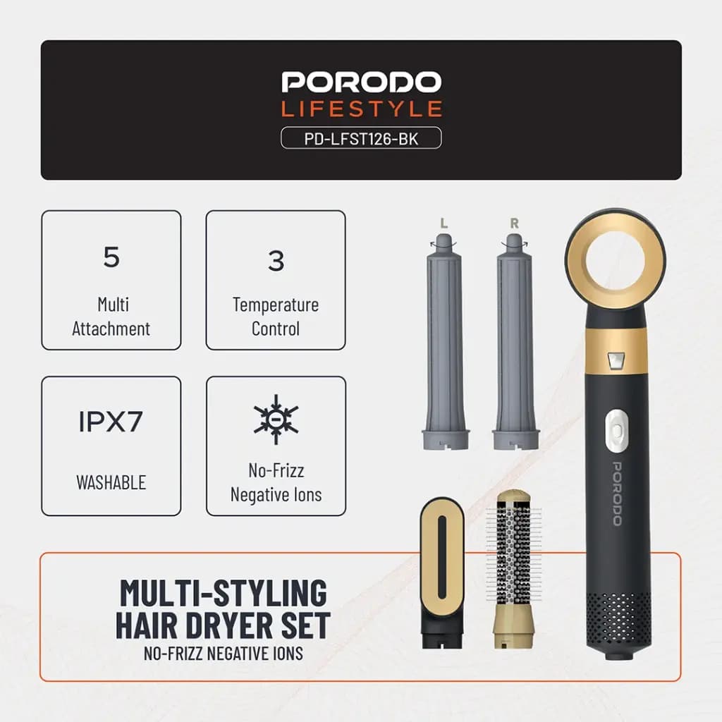 سشوار چندکاره Porodo مدل multi styling — تصویر ۸