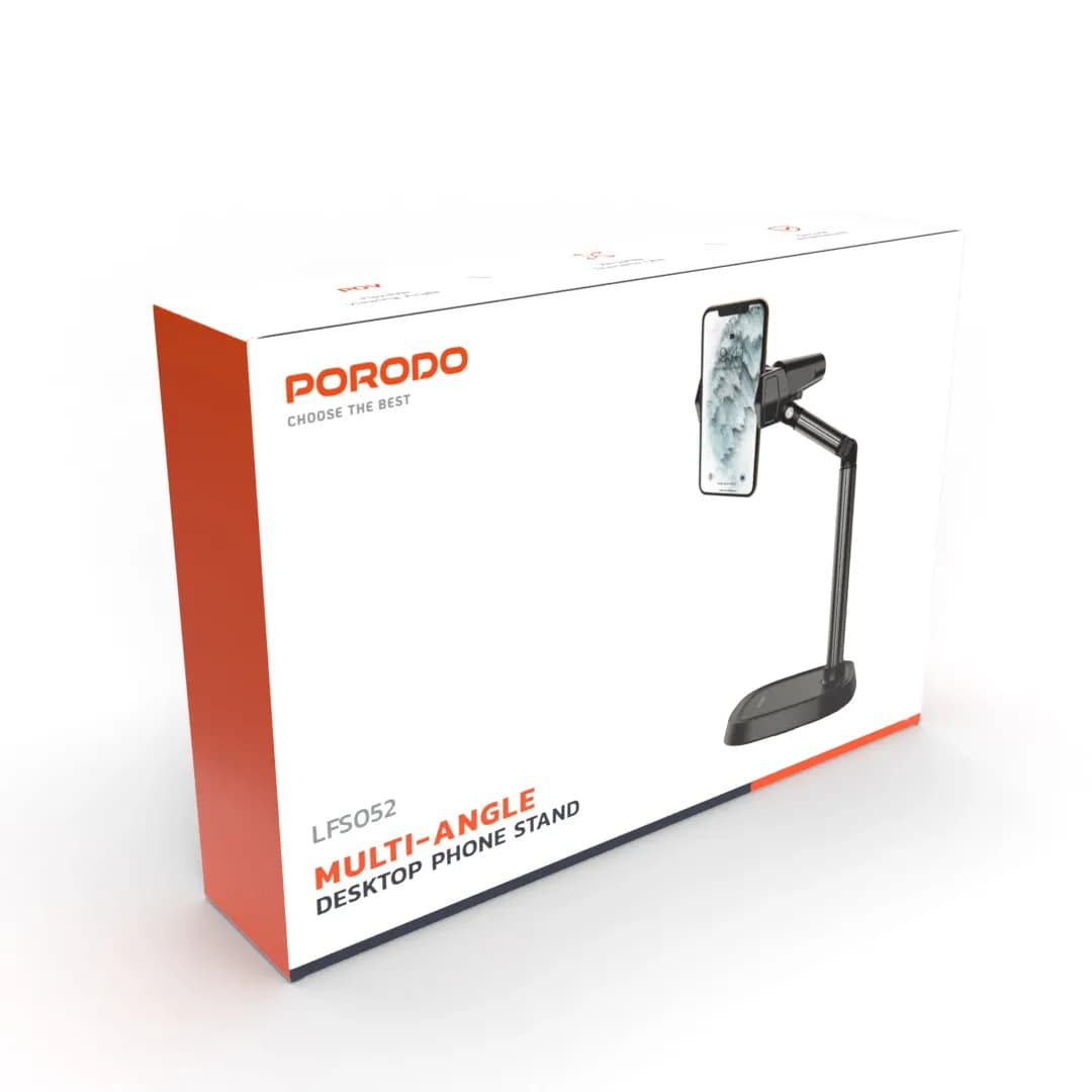 پایه نگهدارنده گوشی رومیزی Porodo Multi-Angle مدل PD-LFST052-BK — تصویر ۷