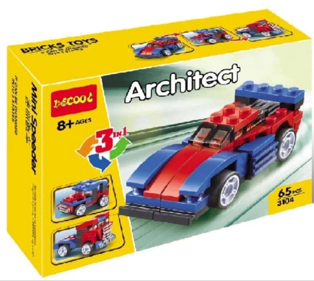 لگو ماشین 3 مدل Architect برند decool کد 3104