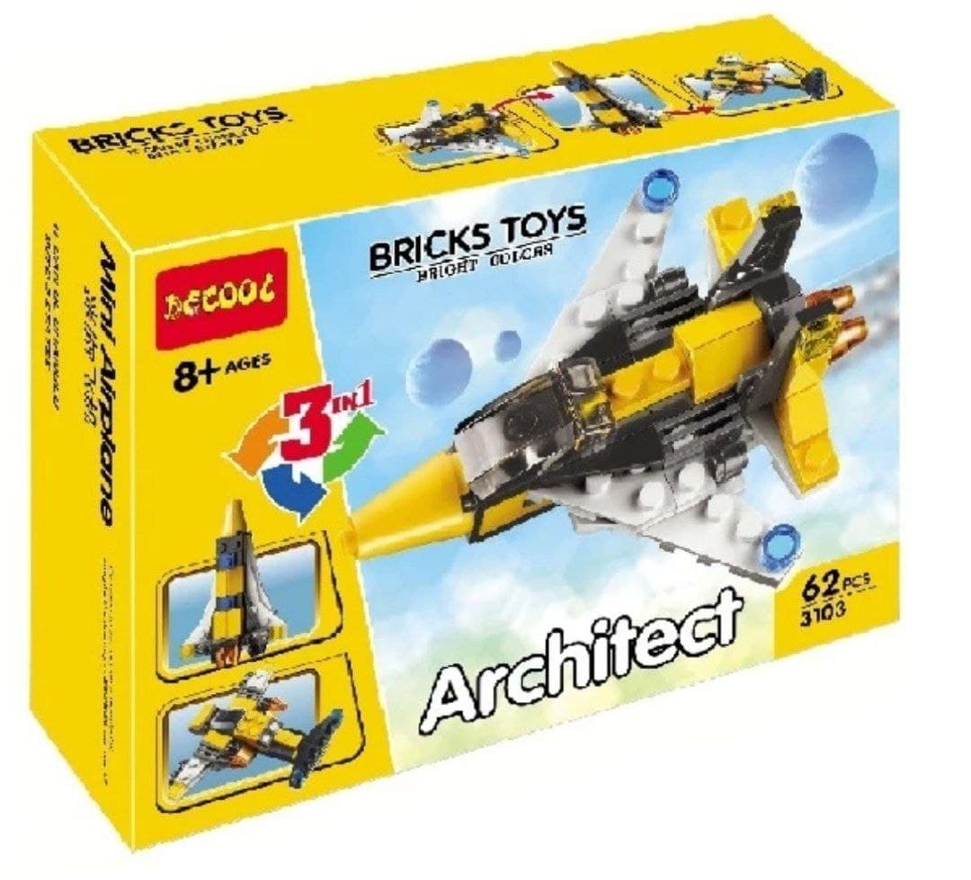 لگو جت جنگی 3 مدل Architect برند decool کد 3103
