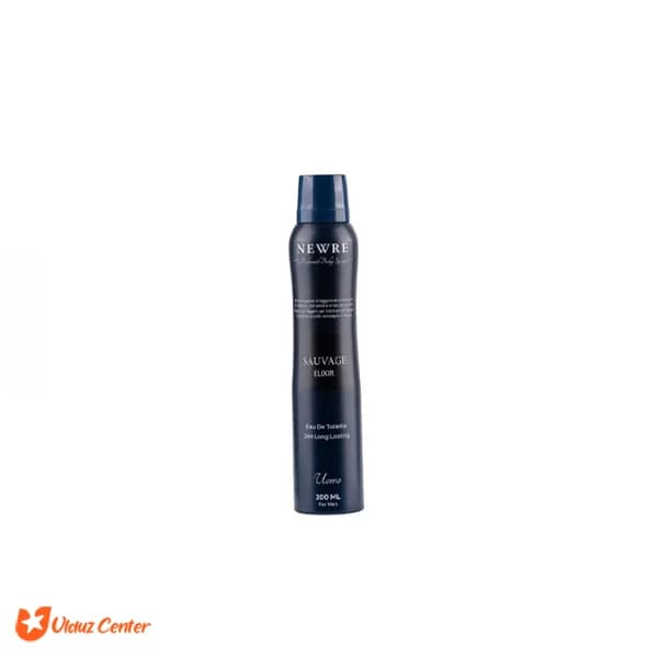 اسپری خوشبو کننده بدن مردانه NEWRE مدل Sauvage Elixir حجم 200 میل