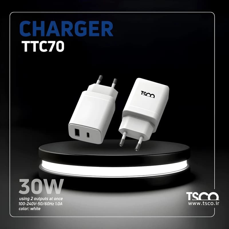 شارژر ۳۰ وات تسکو مدل TTC 70 — تصویر ۹