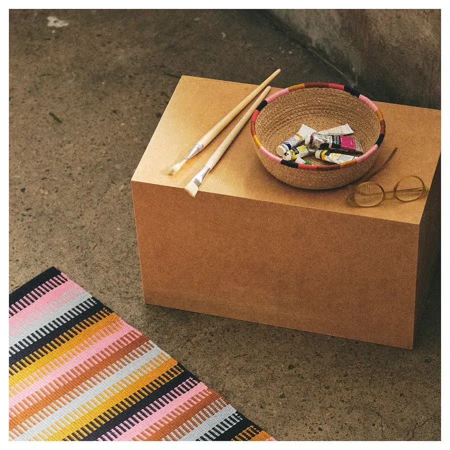 سبد حصیری ایکیا مدل MAVINN جنس جوت (الیاف کنف)، ۲۲ سانتی‌متر — تصویر ۴