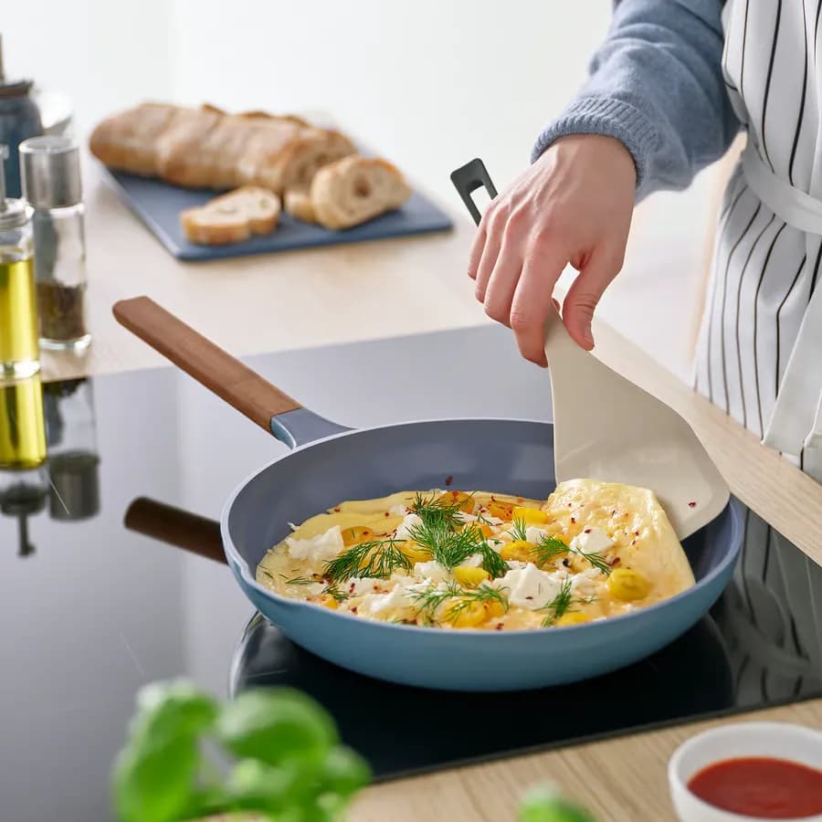 کفگیر ایکیا مدل KNORRHANE، بژ روشن/ذغالی، طول ۳۲ سانتی‌متر — تصویر ۱۲
