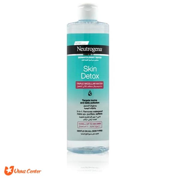 میسلار واتر 3در 1 نوتروژینا مدل Skin Detox برای انواع پوست 400 میل — تصویر ۲