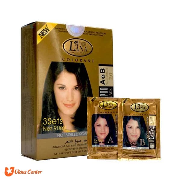 شامپو رنگ سیاه Lana کد 2.0 بسته 3 عددی