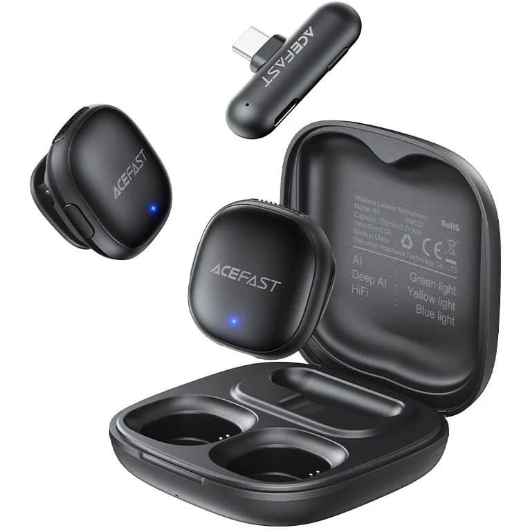 میکروفون یقه ای بی سیم ایس فست Acefast R1 Type-C — تصویر ۲