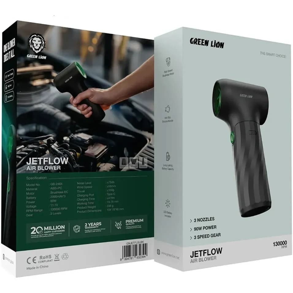 جت فن شارژی گرین لاین Green Lion مدل JetFlow — تصویر ۳