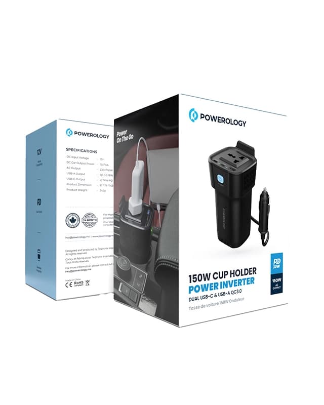 اینورتر خودرو 150 وات پاورولوژی Powerology 150W Inverter P150INVBK — تصویر ۴