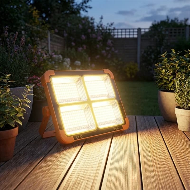 پروژکتور خورشیدی شارژی مدل Solar LED Light | ضدآب IP۶۶ — تصویر ۴
