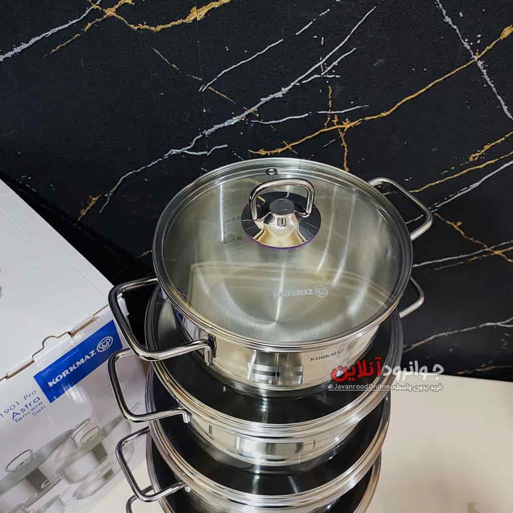 سرویس قابلمه کرکماز استیل 10 پارچه A-1901 Pro Astra Korkmaz — تصویر ۹