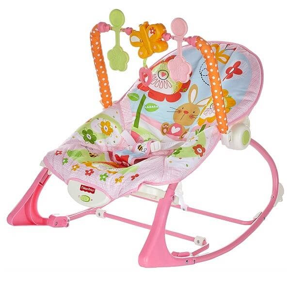 راکر و نی نی لای لای فیشر پرایس fisher price صورتی — تصویر ۱۰