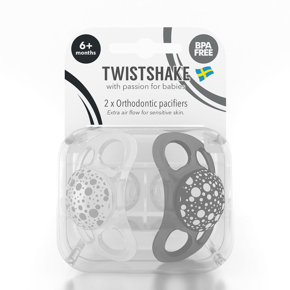 پستانک 0-6 ماه سفید و مشکی تویست شیک Twistshake — تصویر ۳