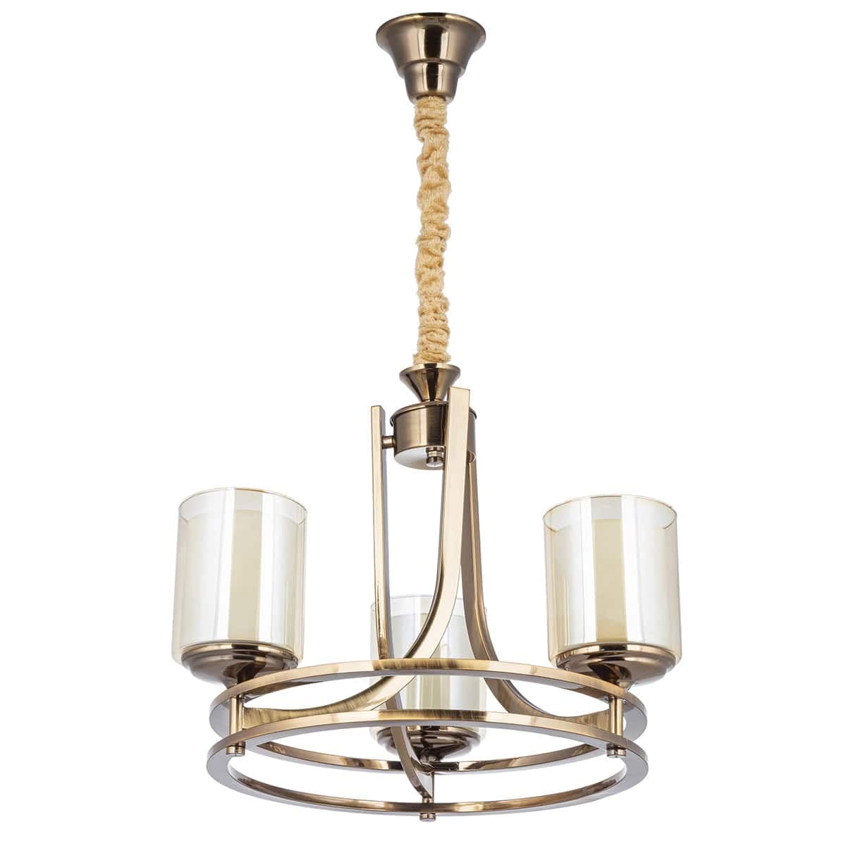 لوستر 3 شعله چشمه نور کد N2667/3A آنتیک