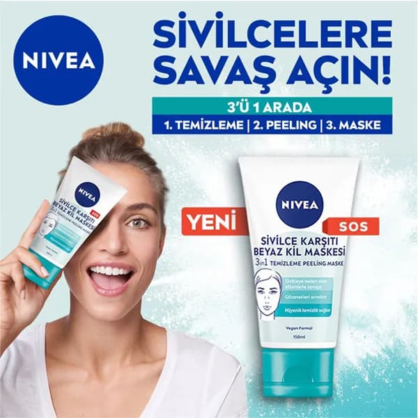 ماسک صورت 3 کاره نیوا Nivea حجم 150 میلی — تصویر ۵