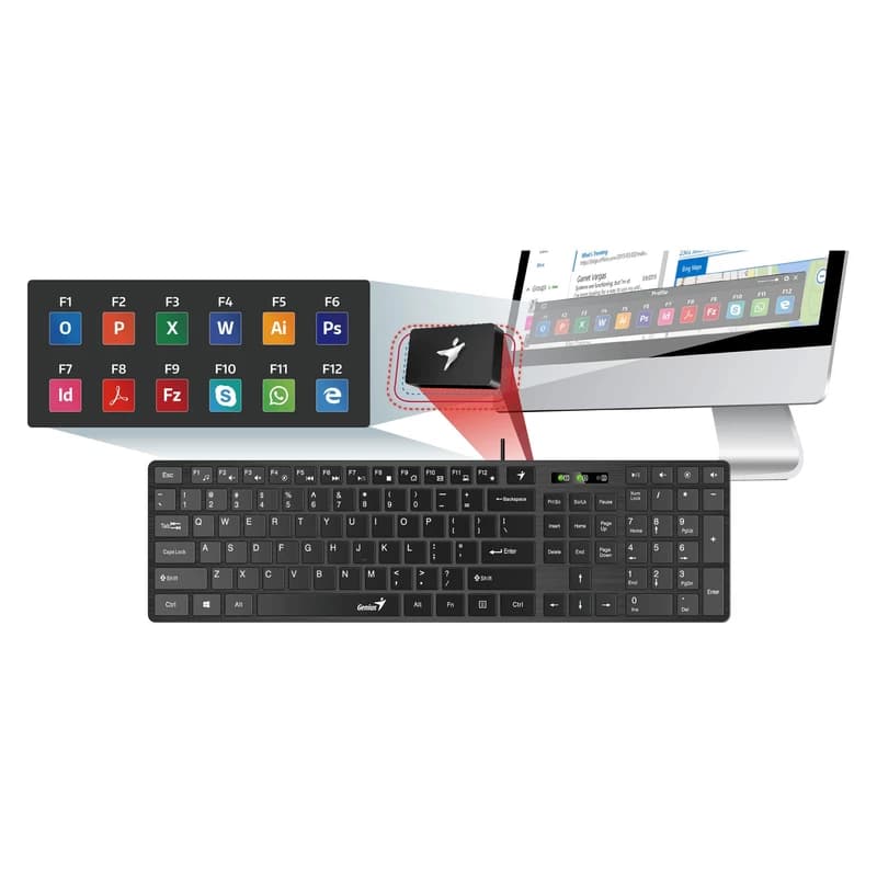 کیبورد باسیم جنیوس مدل Genius SlimStar 126 — تصویر ۹