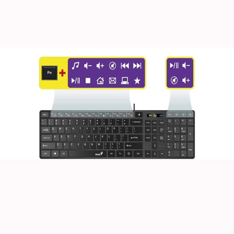 کیبورد باسیم جنیوس مدل Genius SlimStar 126 — تصویر ۸