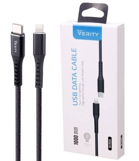 کابل تبدیل فست شارژ Verity CB3132C Type-C To Lightning 1m — تصویر ۶