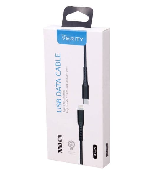 کابل تبدیل فست شارژ Verity CB3132C Type-C To Lightning 1m