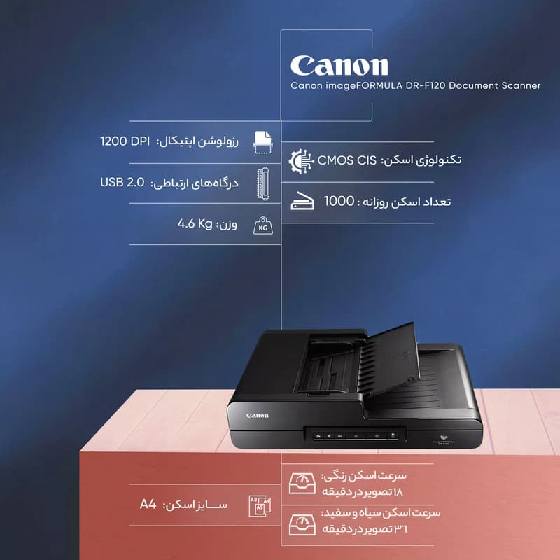 اسکنر کانن Canon DR-F120 — تصویر ۴