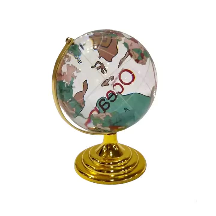 کره زمین کریستالی رنگی سایز 1