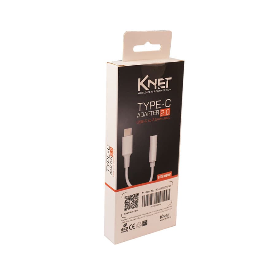 مبدل USB Type-C به جک 3.5 میلی‌متر کی نت مدل Knet K-C601 — تصویر ۴