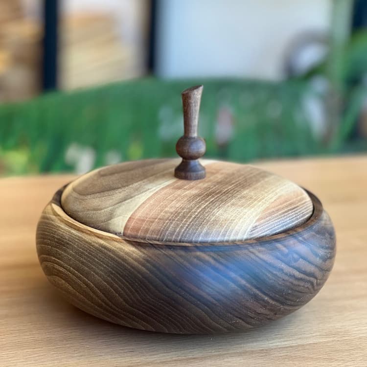 شکلات خوری چوبی گردو قطر 20