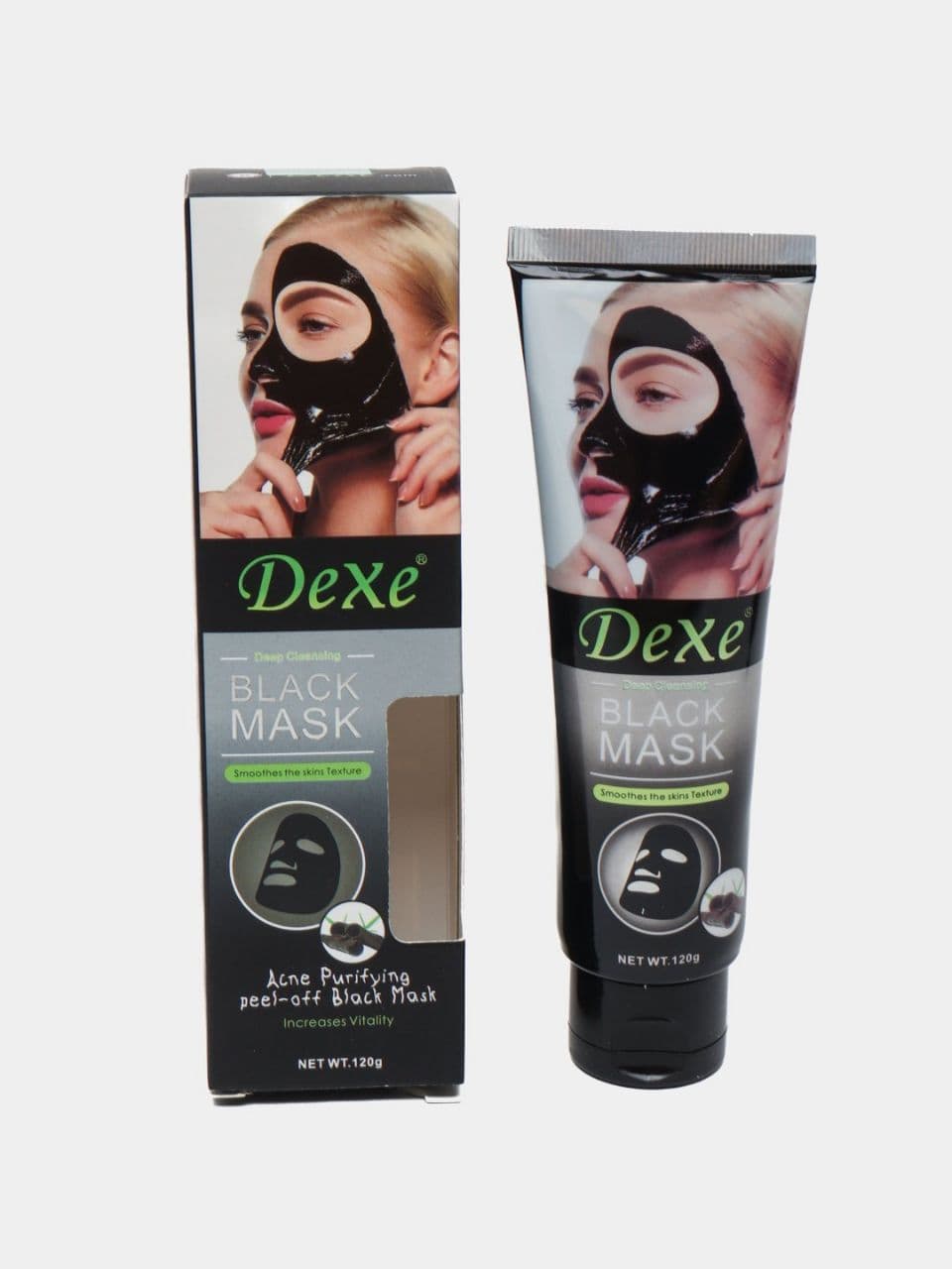 ماسک سیاه صورت لایه بردار تیوپی CHARCOAL MASK DEXE — تصویر ۲