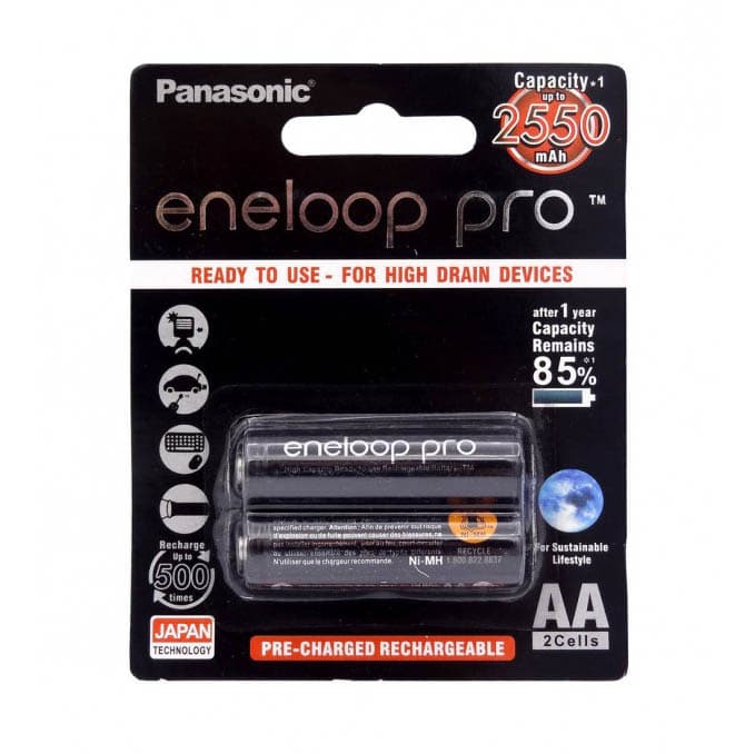 باتری قلمی شارژی پاناسونیک مدل eneloop pro 2550mAh