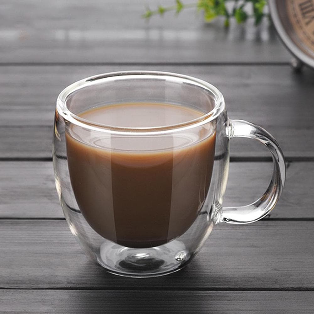 لیوان دوجداره دسته دار 2 عددی مدل پیرکس 250 میل — تصویر ۱۱
