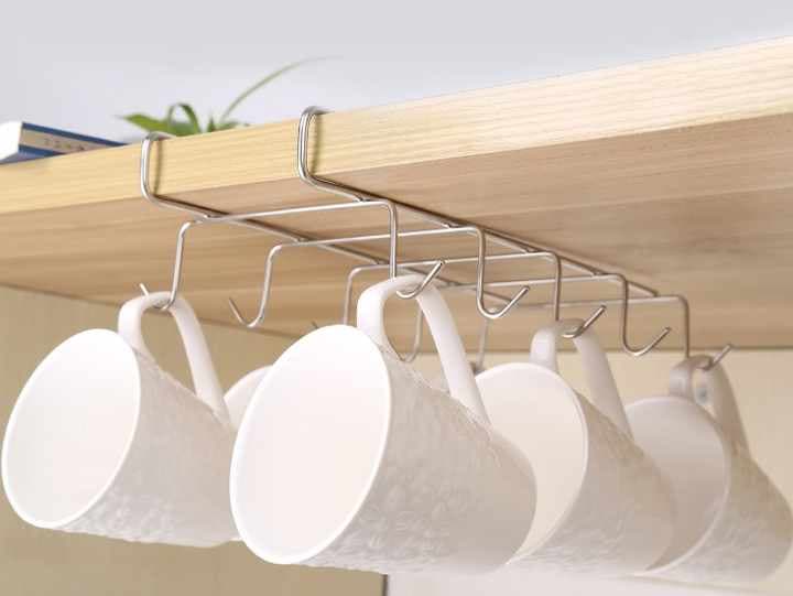 آویز فنجان و گیلاس کابینتی استیل کد H12 — تصویر ۱۱