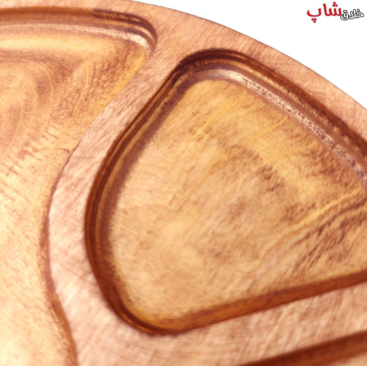 ظرف مزه خوری چوبی مدل گرد 5 خانه کد 15 — تصویر ۱۲