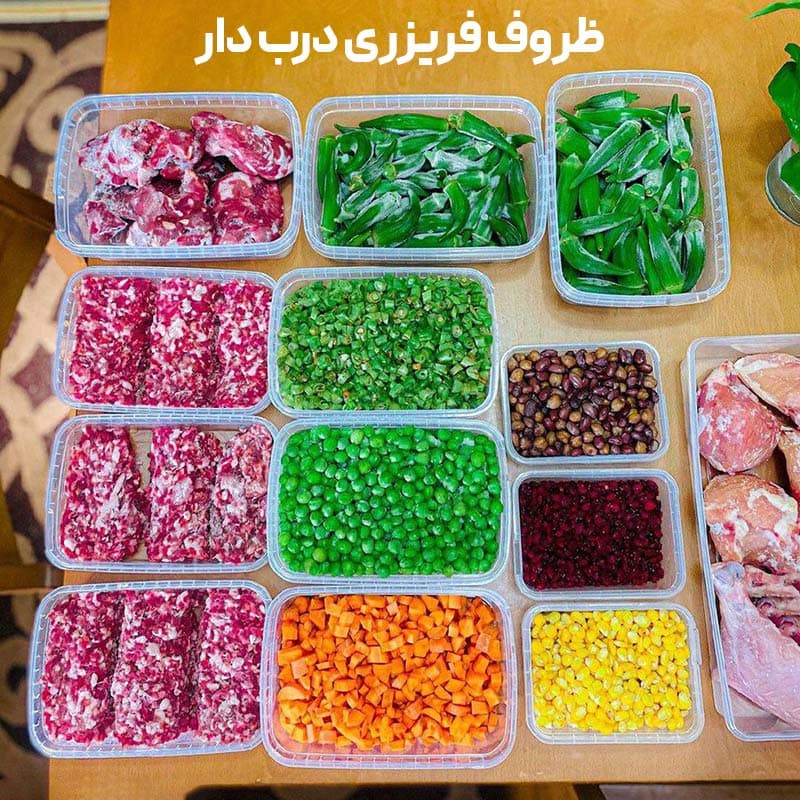 پک کامل ظروف فریزری 5 عددی شفاف کد E5 — تصویر ۷