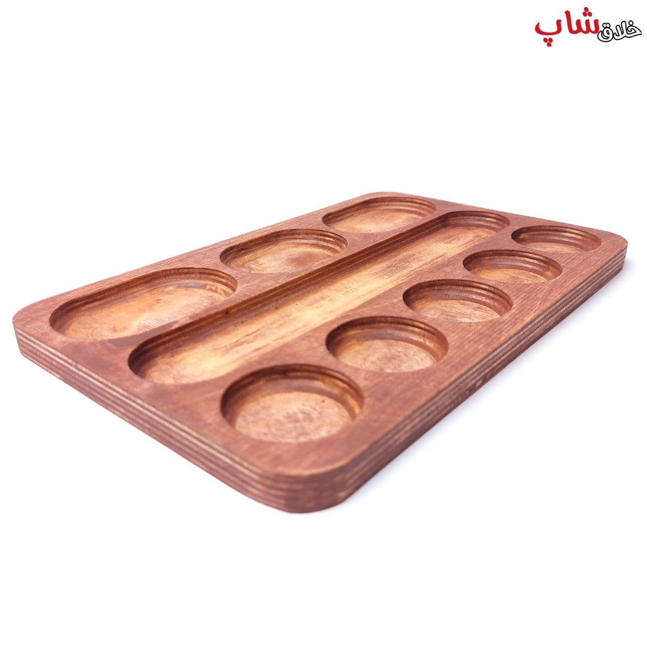 ظرف مزه خوری چوبی مدل مستطیل 9 خانه کد 16 — تصویر ۱۱