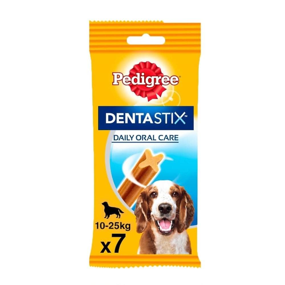 تشویقی دنتال سگ نژاد متوسط پدیگری مدل Dentastix وزن 180 گرم