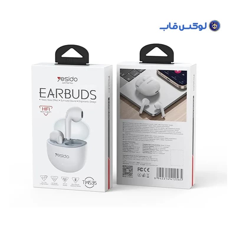 ایرپاد یسیدو مدل YESIDO TWS35 سفید — تصویر ۷