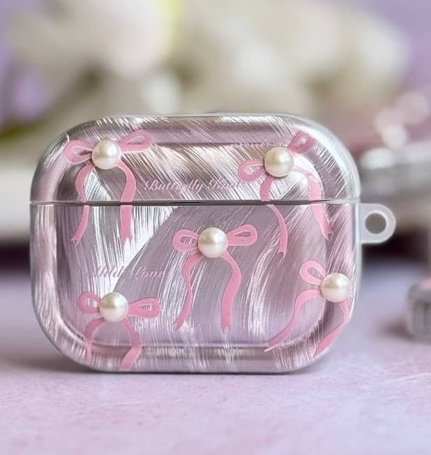 کاور ایرپاد مدل airpod3طرح پاپیون صورتی
