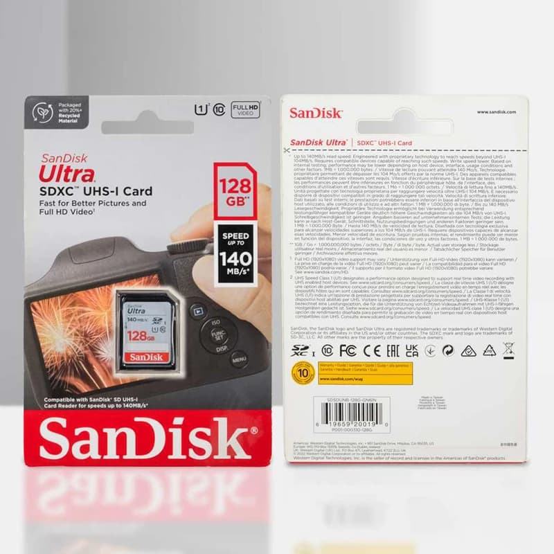 رم میکرو سندیسک مدل SANDISK 140MB SD 128G مناسب دوربین — تصویر ۲