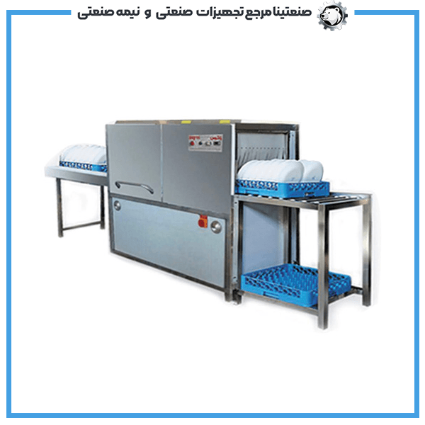 ماشین ظرفشویی و سلف شور صنعتی تونلی تمام اتومات مدل 220 سبد (4000 قطعه) — تصویر ۳