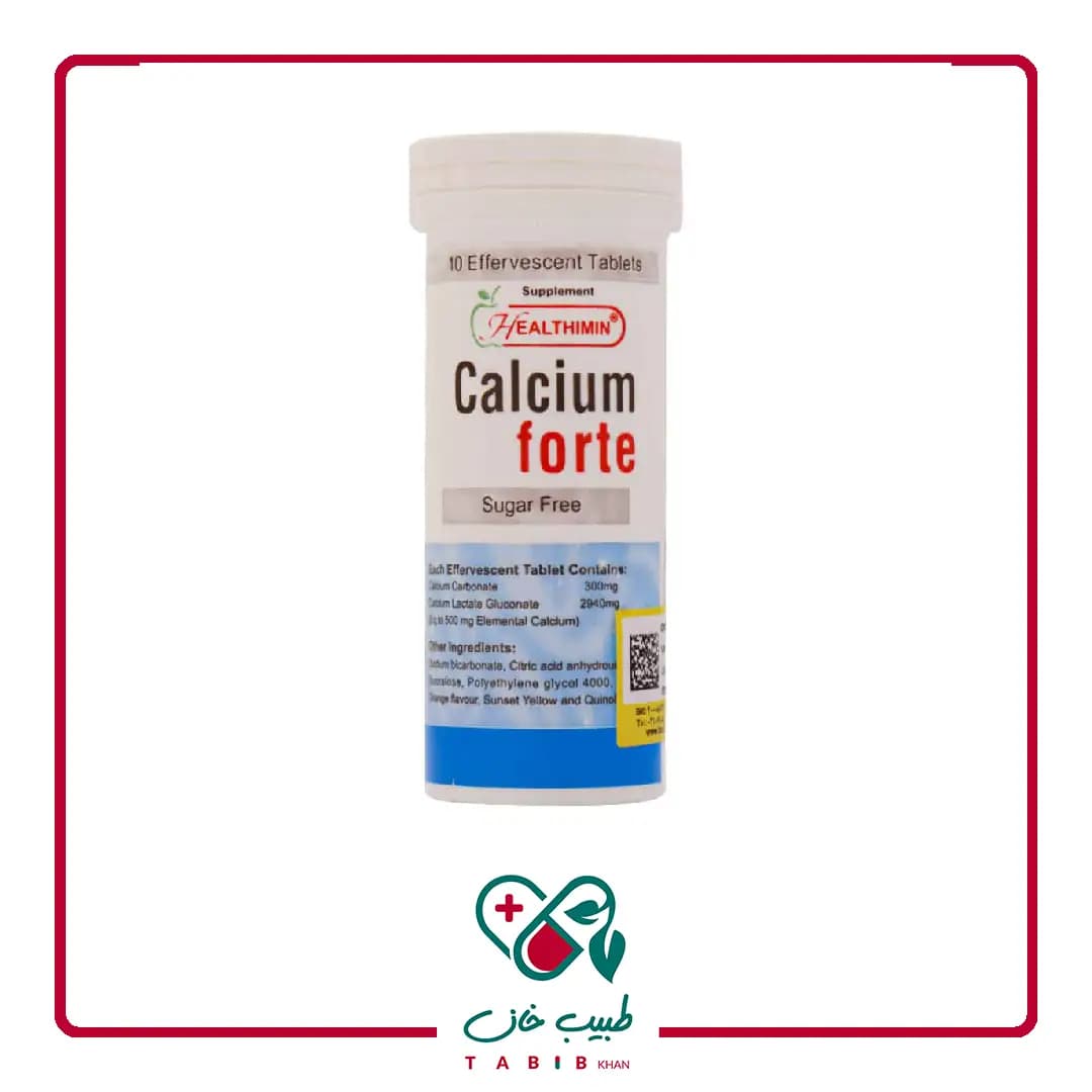 قرص جوشان کلسیم فورت هلثی مین مینو 10 عددی/Minoo Calcium Fort 10 Effervescent Tabs