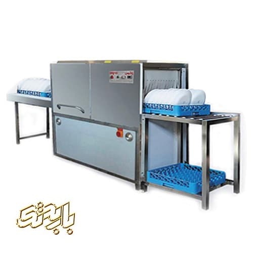 ماشین ظرفشویی و سلف شور صنعتی تونلی تمام اتومات مدل 110 سبد (2000 قطعه)