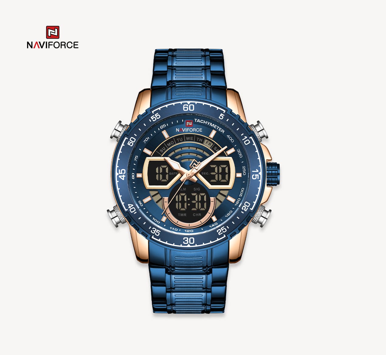 ساعت مچی مردانه نیوی فورس Naviforce NF 9189 RG/BE — تصویر ۲