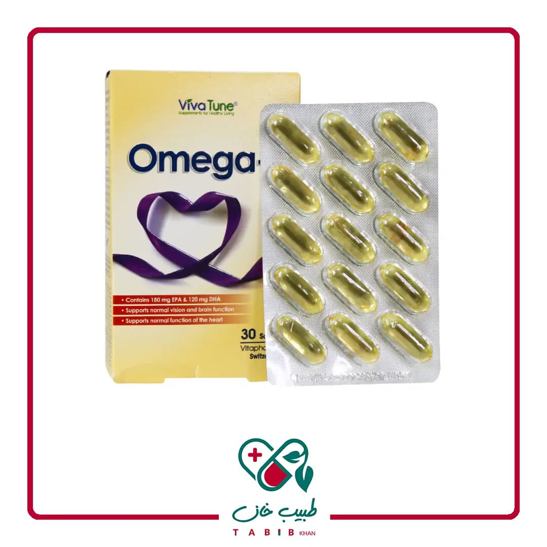 کپسول نرم ژلاتینی امگا 3 ویواتیون 30 عددی/Viva Tune Omega3 softgels 30 capsules — تصویر ۳