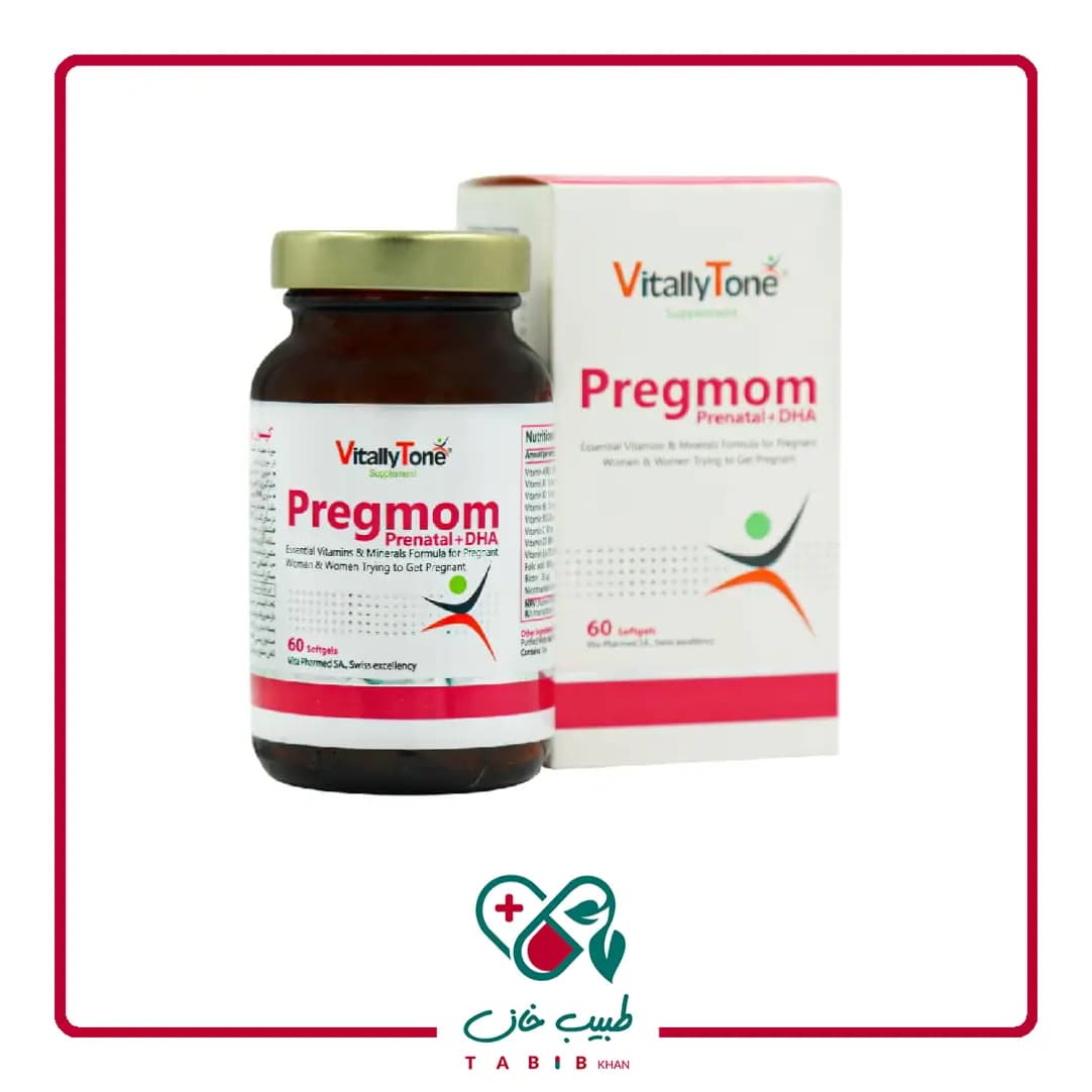 سافت ژل پرگمام ویتالی تون 60 عددی/Vitally Tone Pregmom 60 Softgels