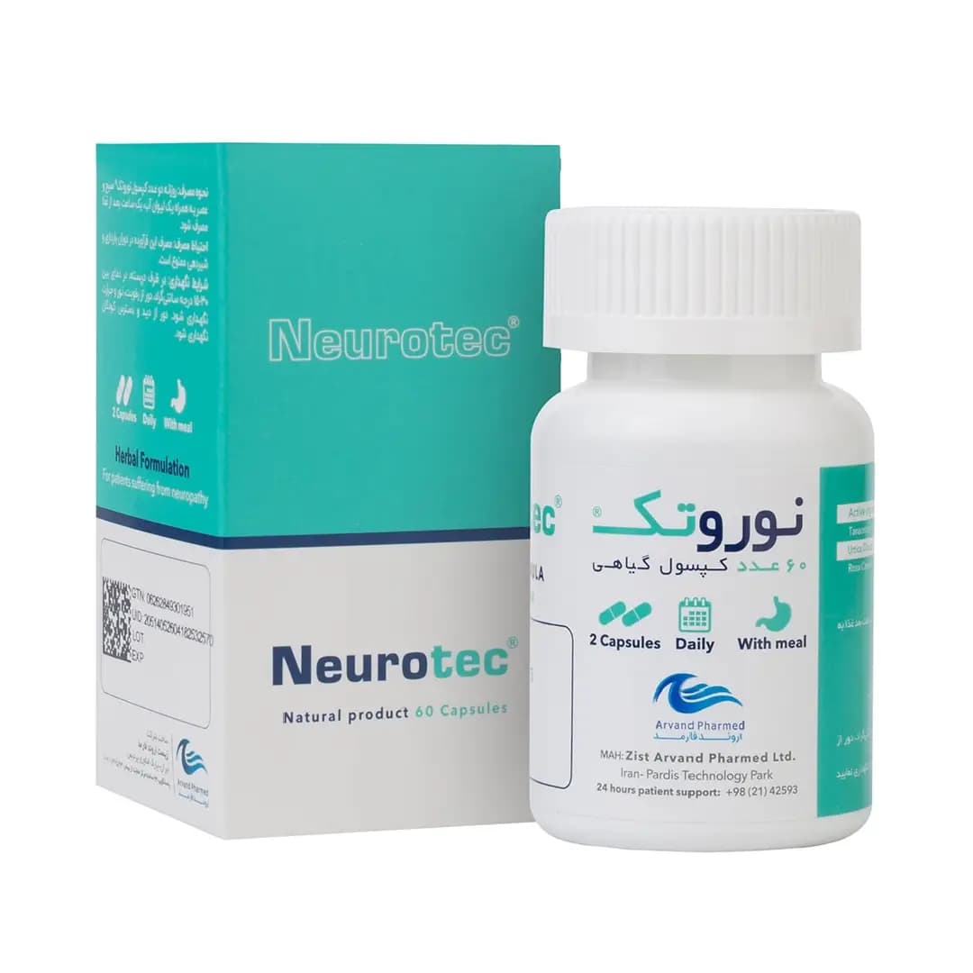 کپسول نوروتک اروند فارمد 60 عددی/Arvand Pharmed Neurotec 60 Capsules — تصویر ۴