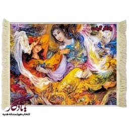تابلو فرش مینیاتور طرح لیلی و مجنون کد mi01 - 70*100 — تصویر ۲