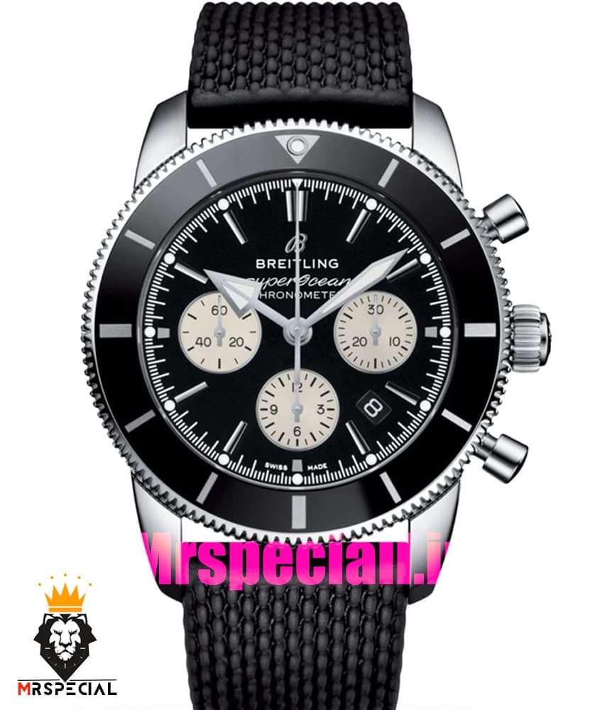 ساعت برایتلینگ مردانه کرنوگراف بند رابر مشکی صفحه مشکی Breitling Super Ocean 020961 — تصویر ۲
